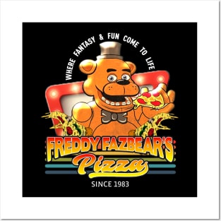 Vintage Freddy Fazbear's Pizza 1983 Posters and Art